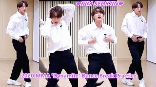 ❤JIN FOCUS❤ BTS 2020 MMA 'Dynamite' Dance Break Practice