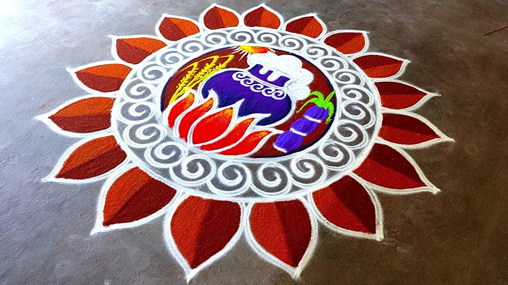 Beautiful pongal pot rangoli🌹/sankranti muggulu 🌹/bhogi Pongal Paanai kolam🌹/super Amazingrangoli