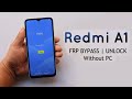 Redmi A1 Frp Unlock/Bypass Google Account Lock Without PC New Method 2022 Android 12 Miui 13