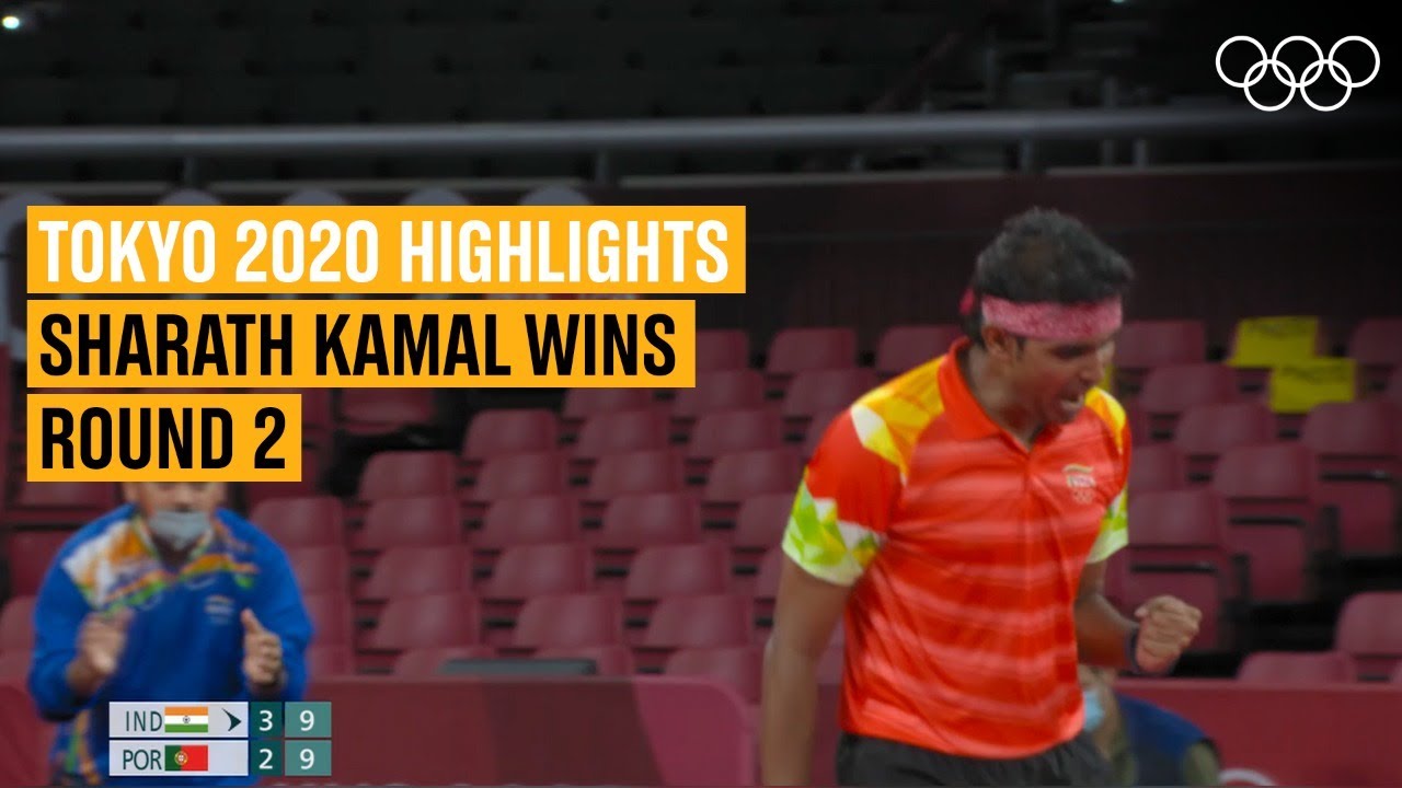 🇮🇳 Sharath Kamals first victory 🏓 Table Tennis #Tokyo2020 Highlights