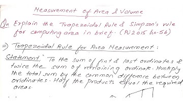 Measurement of Area by Trapezoidal and Simpson
