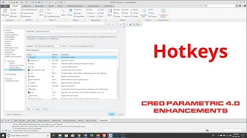 Creo Parametric 4.0 Enhancements - Hotkeys
