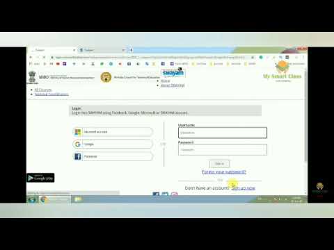 How to login in swayam online course