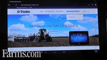 Trimble Ag Developer Network And TMX 2050 Touchscreen Display