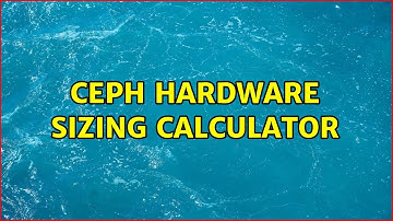 Ceph hardware sizing calculator
