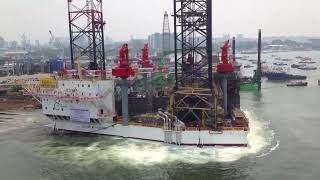 LANÇAMENTO DA PLATAFORMA JACKUP DA GULF DRILLING INTERNATIONAL