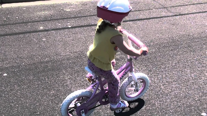 Audrey rides her bike