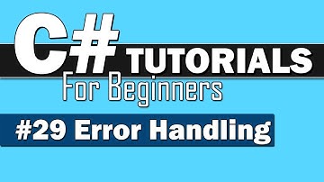 C# Tutorial for Beginners #29 - Error Handling with try, catch, and finally