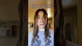 "if your hair is straight wet you don't have curls" OG Creator curlswithky #Shorts
