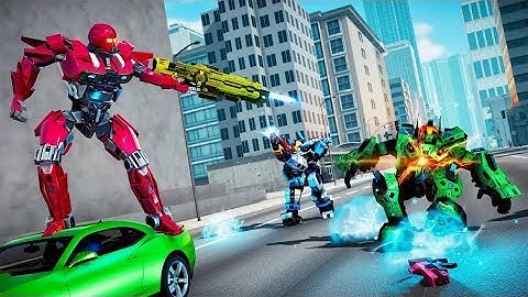 Amazing Helicopter Transform War Robot Hero Part-1 | New City Rescue Tank Shooting Android GamePlay