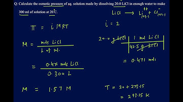 Question on calculating osmotic pressure (Colligative property)