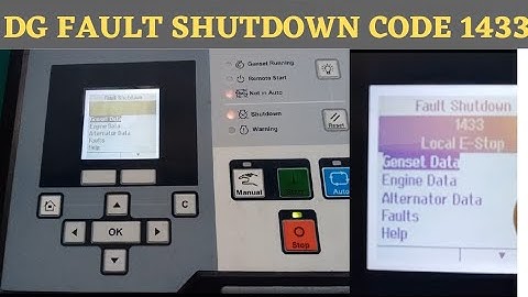 DG FAULT SHUTDOWN CODE 1433/DG falt cod 1433 @wiringgyan