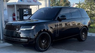 Range Rover 2023 triple black custom forgiatos detail for VIP customer