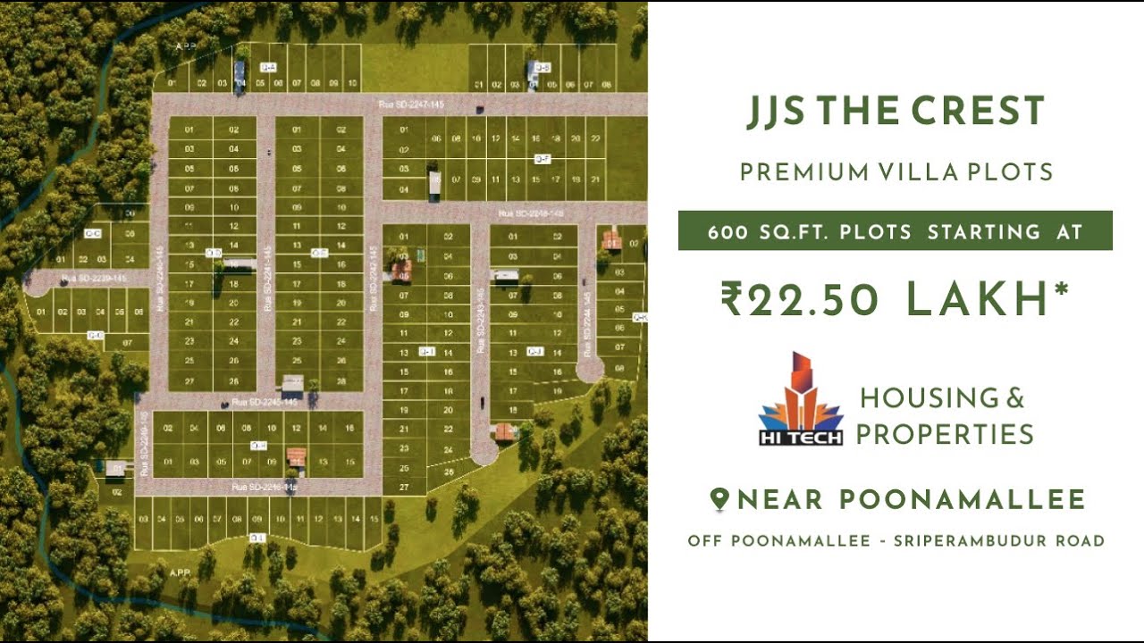 Poonamallee Plots for sale CMDA & RERA Approved JJS The Crest