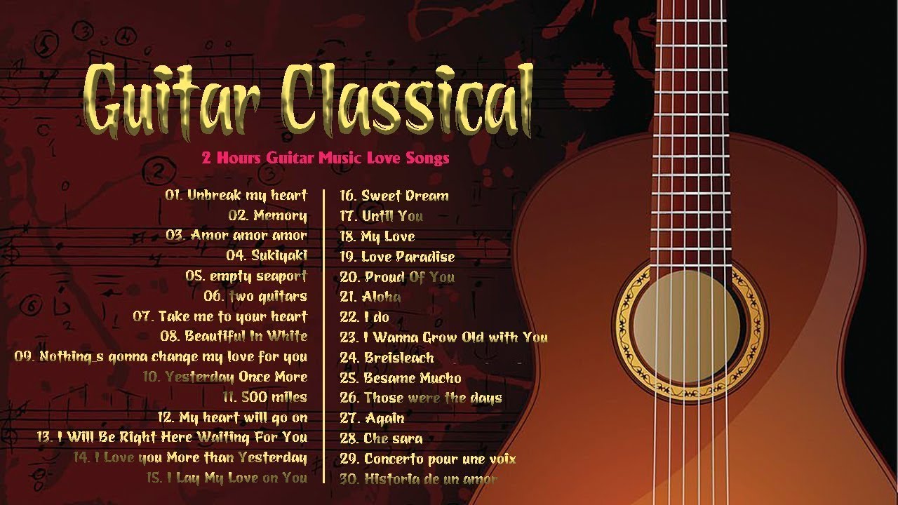 TOP 30 GUITAR RELAXING MUSIC Soft Guitar Romantic Music Of All Time