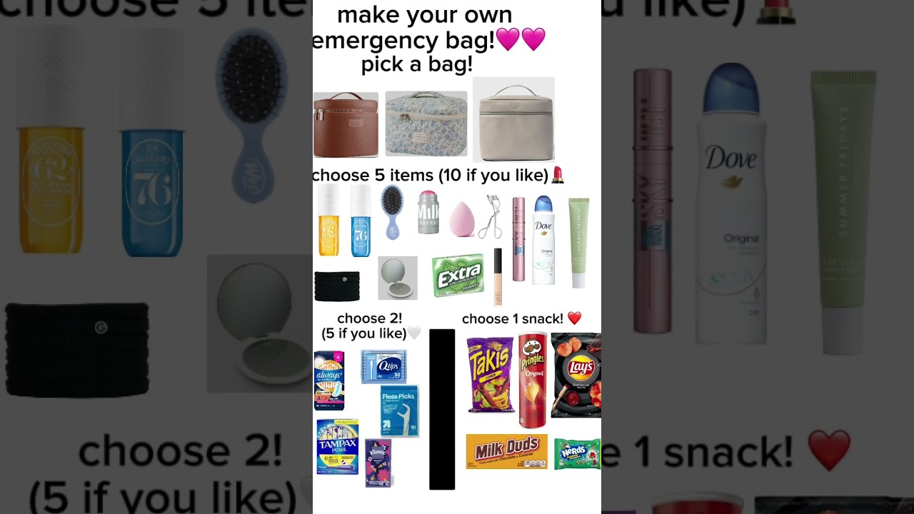 Create Your Own Emergency Bag Preppy Aesthetic