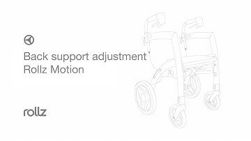 Rollz Motion - Back support adjustment on 2-in-1 rollator wheelchair combo