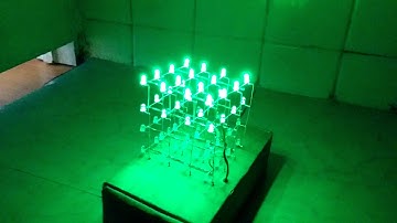 LED Cube 4x4x4 Arduino + 3 Shift Registers (simple pattern test)