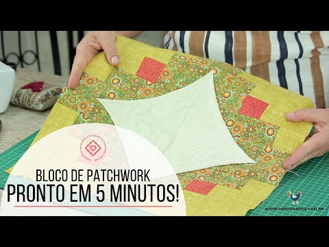 Patchwork em 5 minutos: passo a passo de técnica rápida para usar seus retalhos de tecidos!