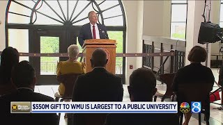 Western Michigan University receiving ‘historic’ $550 million donation