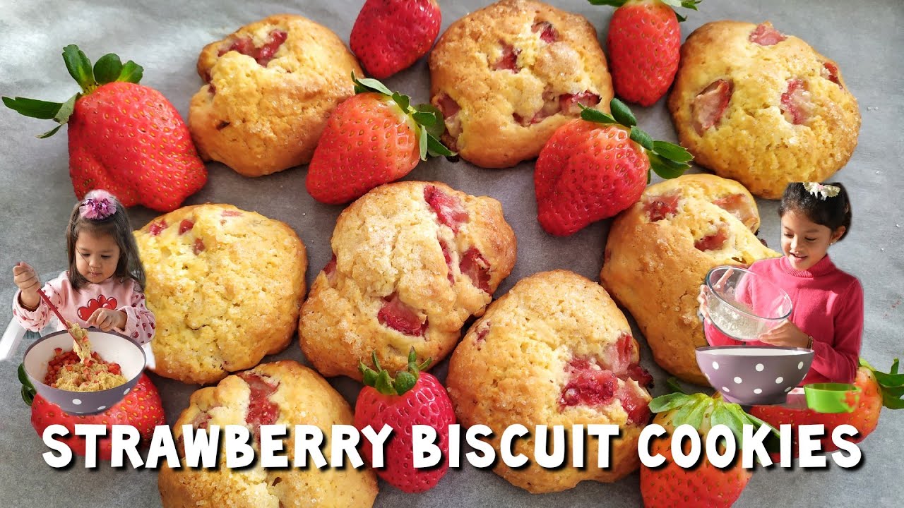 STRAWBERRY BİSCUİT COOKİES | KİD FRİENDLY RECİPES