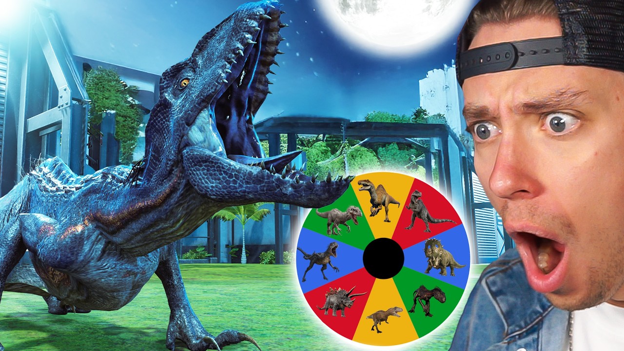 Max Strength Dinosaur Royal Rumble in Jurassic World Evolution 3 (AT NIGHT)