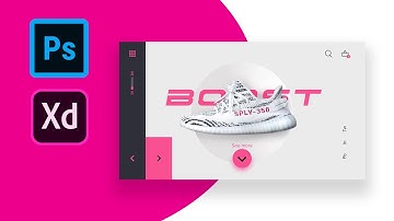 Web design speed art #1 | Yeezy Boost 350 | Adobe Photoshop/XD