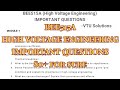 High Voltage Engineering, Super important questions, BEE515A, 22 scheam, 5th sem, EEE...