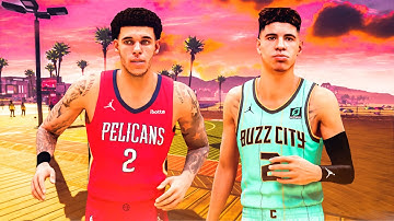 99 OVR LONZO BALL “SECONDARY BALL-HANDLER” and LAMELO BALL DUO DOMINATE THE PARK on NBA 2K21!