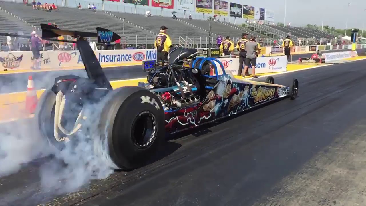 Bobby Henry Racing Bob Henry Racing top dragster warm-up - YouTube