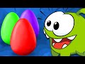Learn Sizes and Vegetables with Surprise Eggs | Learn English With Om Nom