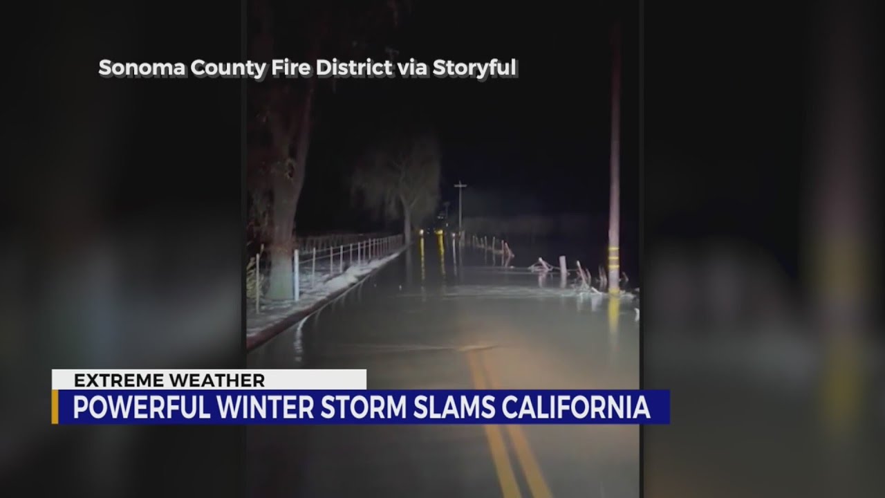 Powerful storm hits California - YouTube