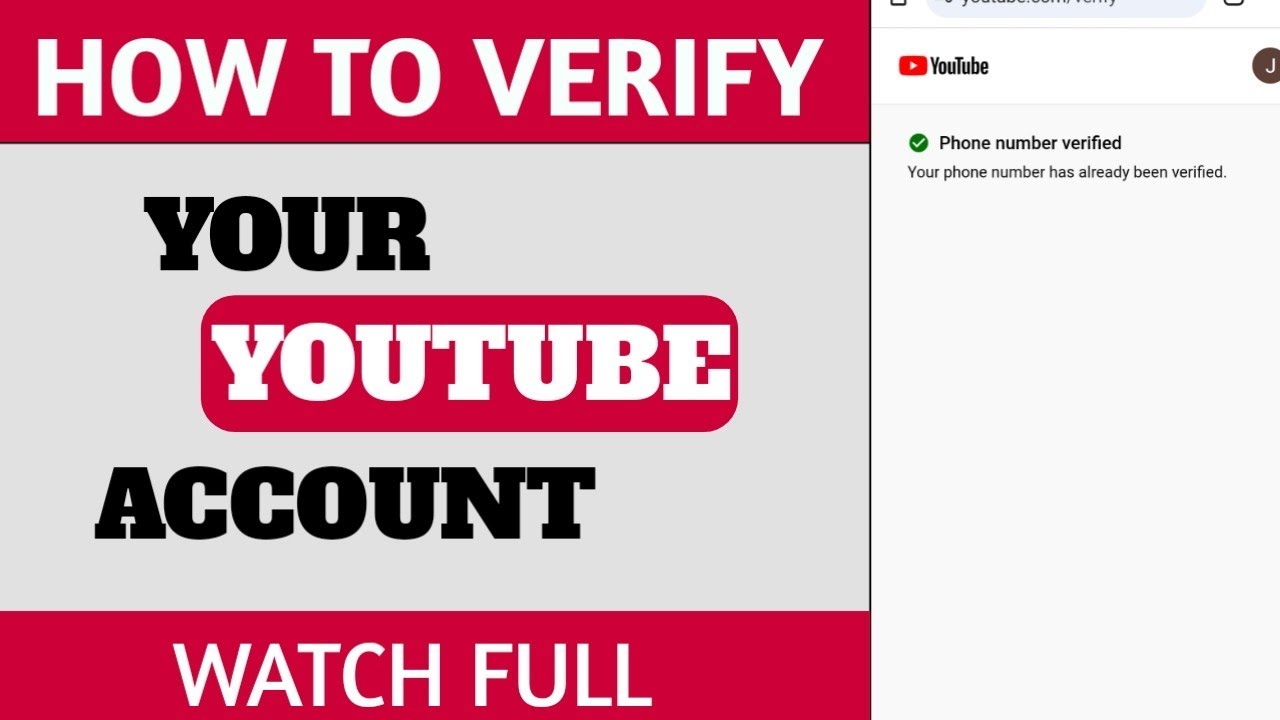 How to verify your youtube account - MRJDK - YouTube