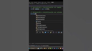 Declaración de arreglos e inicialización con valores  #csharp #microsoft #net