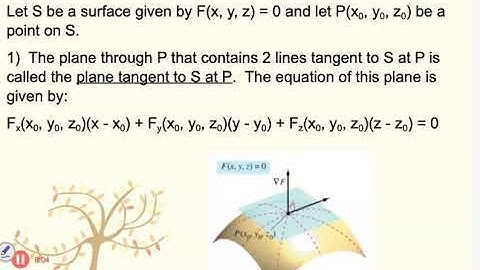 Multivariable calculus 14.4a tangent planes and differentials