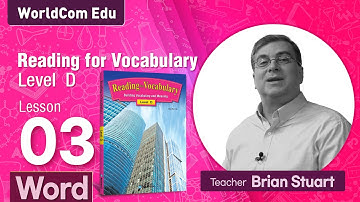 Reading for Vocabulary WORD | Level D | Lesson 03 |  Brian Stuart I ( Learn English )