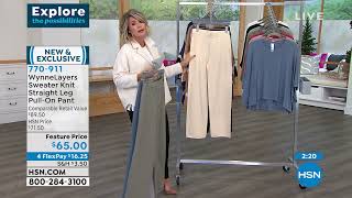 WynneLayers Sweater Knit Straight Leg PullOn Pant