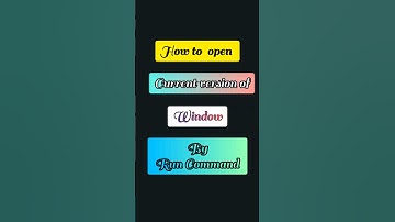 cmd how to check windows version || How to open Current Version of Windows By Run Command #shorts