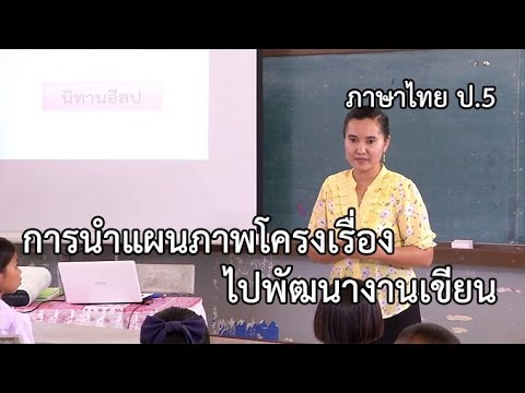 ภาษาไทย ป.5 การนำแผนภาพโครงเรื่องไปพัฒนางานเขียน ครูสุกัญญา สุวรรณรัตน์