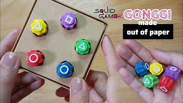 How to make Gonggi from Squid Game |  DIY paper Gonggi #diy #squidgame #papercrafts