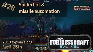 Spiderbot and missile automation - FortressCraft Evolved - Patch 21 2018 ep28