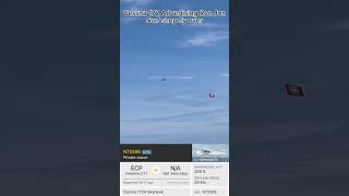 Cessna 172 advertising Ron Jon surf shop fly over #planespotting #aviation