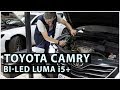 Toyota Camry - Установка светодиодных линз Luma i5+, полировка и бронирование фар