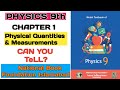 Class 9th Physics | Chapter 1 | Physical Quantities & Measurement | Can You Tell? | New Book | NBF