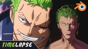 Sculpting Roronoa Zoro in Blender (timelapse) - Onepiece