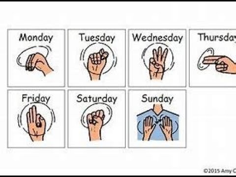 sign Language week days - YouTube