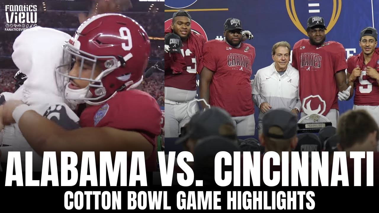 Alabama Crimson Tide vs. Cincinnati Bearcats Field Level Game Highlights & Cotton Bowl Celebration