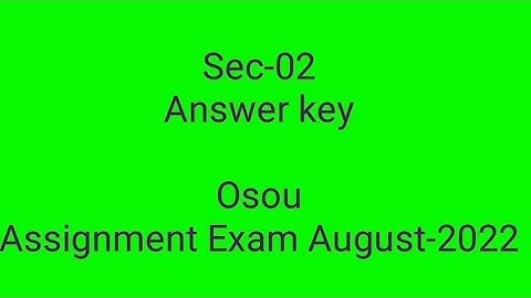 Answer key of Sec-02  //4th semester OSOU Assignment exam // Data analysis & computer application
