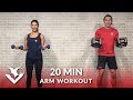 20 Minute Arms Workout at Home with Dumbbells - Biceps and Triceps Arm Workout for Women & Men