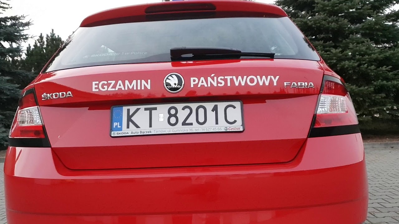 Egzamin Kat B Skoda Fabia Dzialanie Swiatel Cofania Youtube